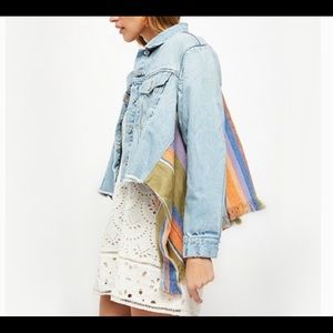FREE PEOPLE In The Sun Swing Denim Jacket Size M